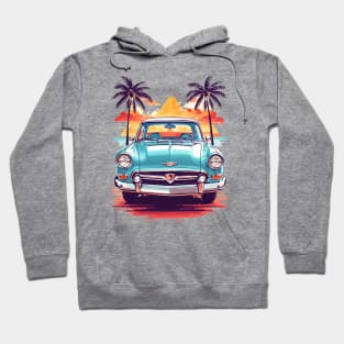 Miami Street Ride: Retro Car Vector Tee Hoodie